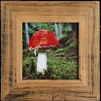 Rustikaler Bilderrahmen 24x30 cm – Dunkelbraun – Recyceltes Alt-Holz