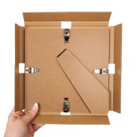 Rahmenloser Bilderrahmen 13x18 cm – Glas – Fotorahmen mit Clip-Design, Aufsteller und Wandaufhängung