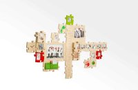 Country Living Puzzle Schattenbox/Erinnerungsbox/Sparbüchse/Spardose zum Befüllen, 21x21x3,6cm, aus Holz